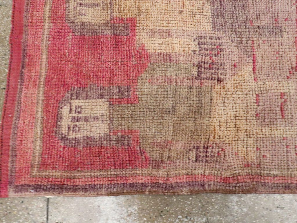 Vintage Turkish Anatolian Pictorial Runner, No.30494 - Staging