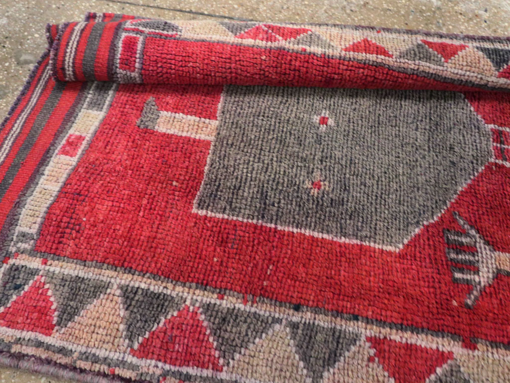 Vintage Turkish Anatolian Pictorial Runner, No.30495 - Staging