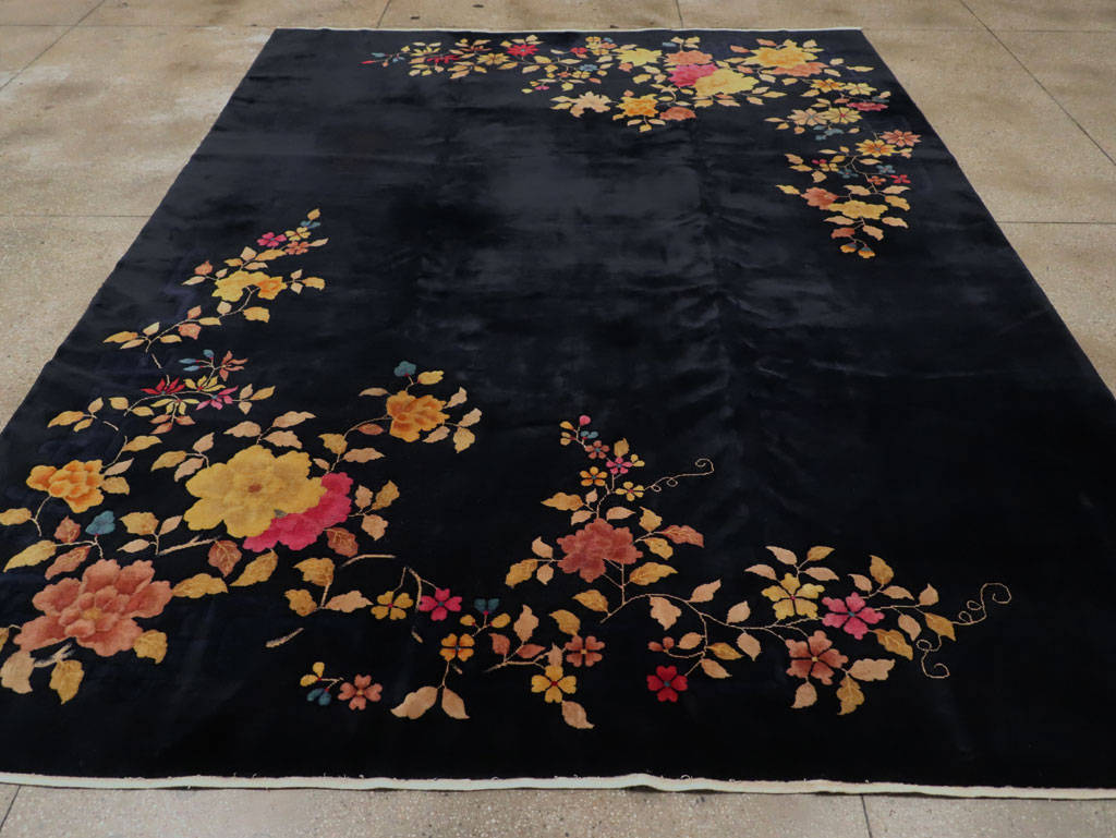 Vintage Chinese Art Deco Room Size Carpet, No.30497 - Staging