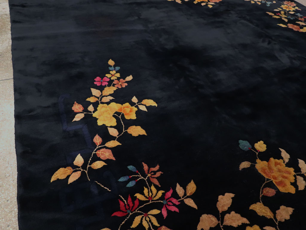 Vintage Chinese Art Deco Room Size Carpet, No.30497 - Staging