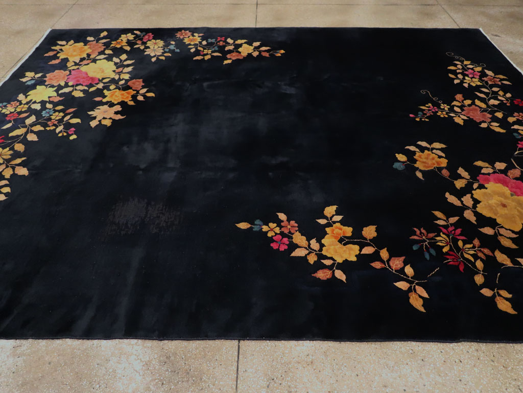 Vintage Chinese Art Deco Room Size Carpet, No.30497 - Staging