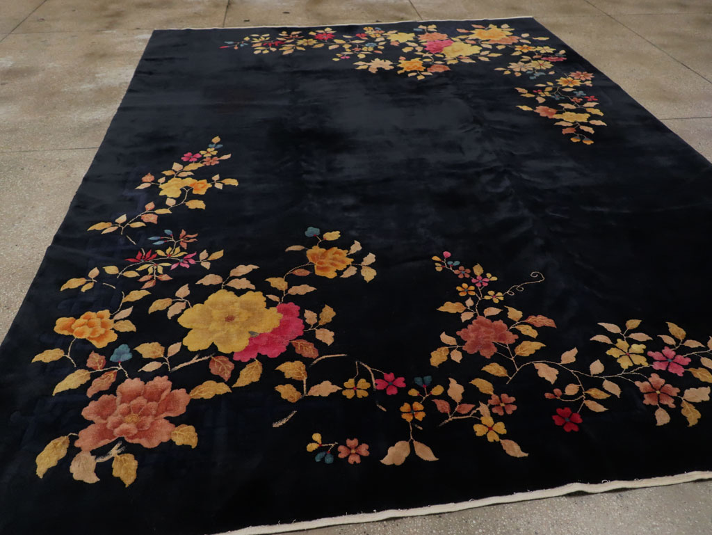 Vintage Chinese Art Deco Room Size Carpet, No.30497 - Staging