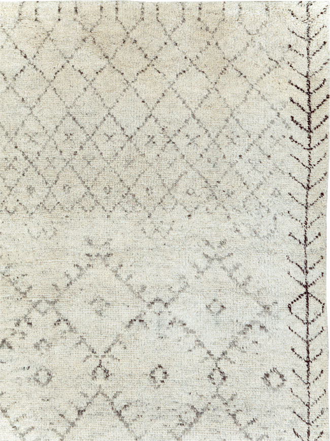 Contemporary Moroccan Small Room Size Carpet, No.30498 - Staging
