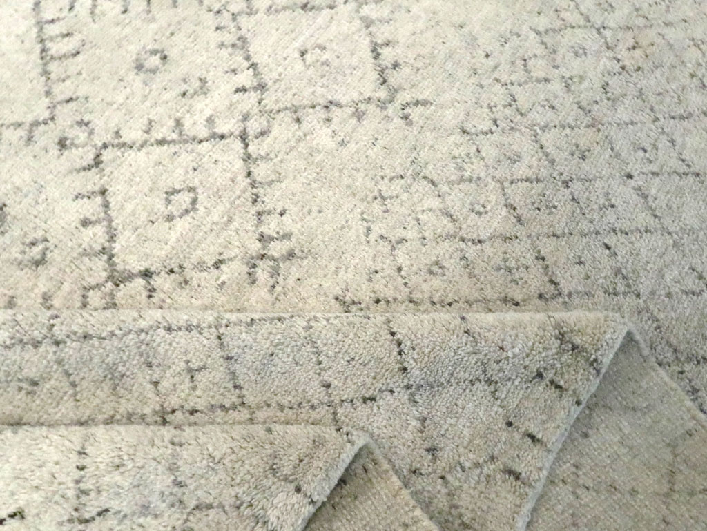 Contemporary Moroccan Small Room Size Carpet, No.30498 - Staging