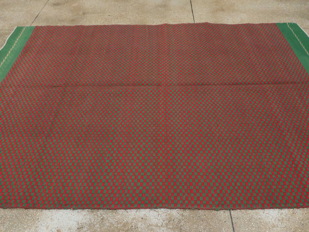 Vintage Turkish Flatweave Kilim Accent Rug, No.30499 - Staging