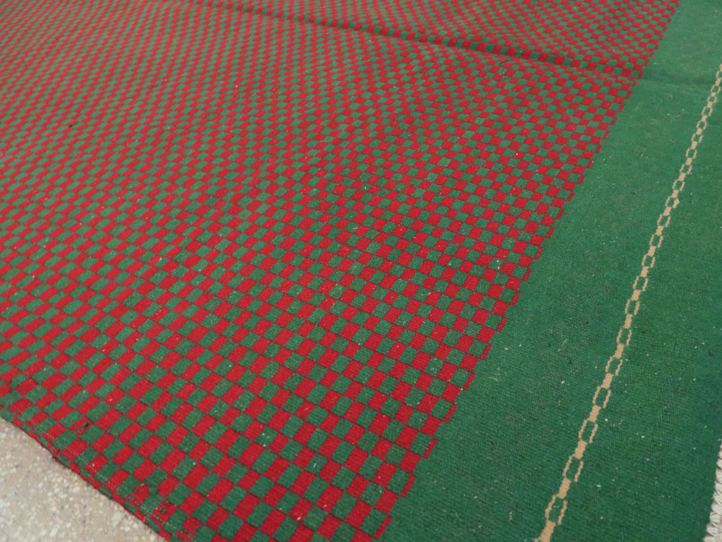 Vintage Turkish Flatweave Kilim Accent Rug, No.30499 - Staging