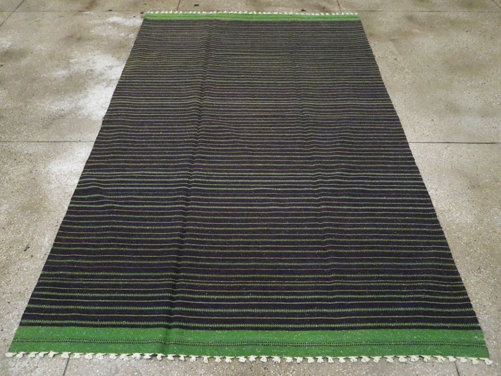 Vintage Turkish Flatweave Kilim Accent Rug, No.30500 - Staging