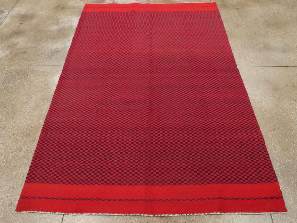 Mid-20th Century Handmade Turkish Flatweave, No.30501 - Staging