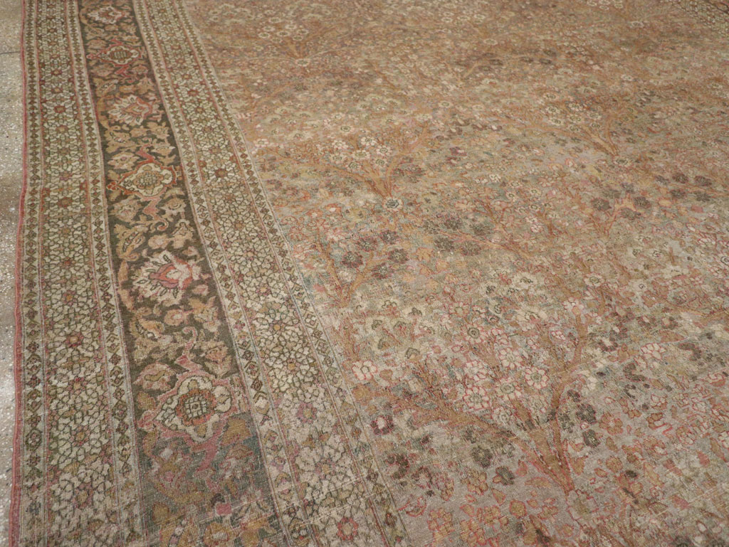 Antique Persian Isfahan Large Carpet, No.30507 - Staging
