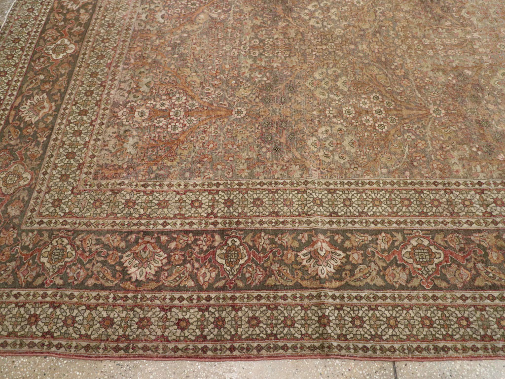 Antique Persian Isfahan Large Carpet, No.30507 - Staging