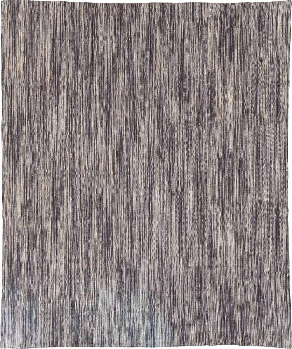 Modern Turkish Flatweave Kilim Room Size Carpet, No.30518 - Staging
