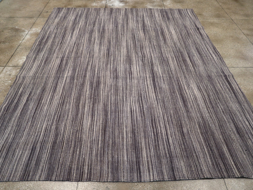 Modern Turkish Flatweave Kilim Room Size Carpet, No.30518 - Staging