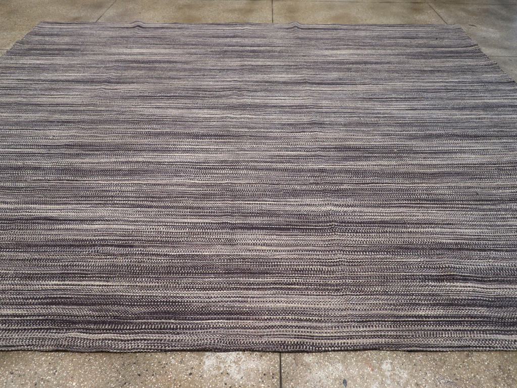 Modern Turkish Flatweave Kilim Room Size Carpet, No.30518 - Staging