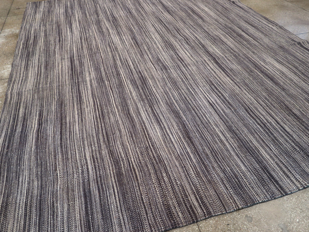 Modern Turkish Flatweave Kilim Room Size Carpet, No.30518 - Staging