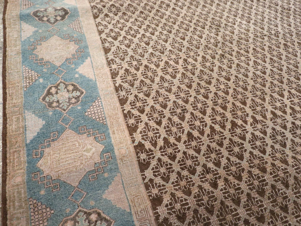 Antique Persian Serab Accent Carpet, No.30520 - Staging