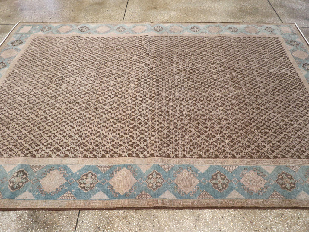 Antique Persian Serab Accent Carpet, No.30520 - Staging