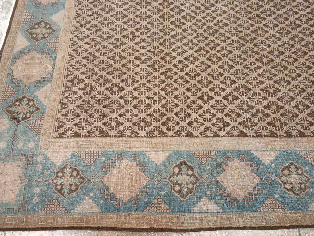 Antique Persian Serab Accent Carpet, No.30520 - Staging