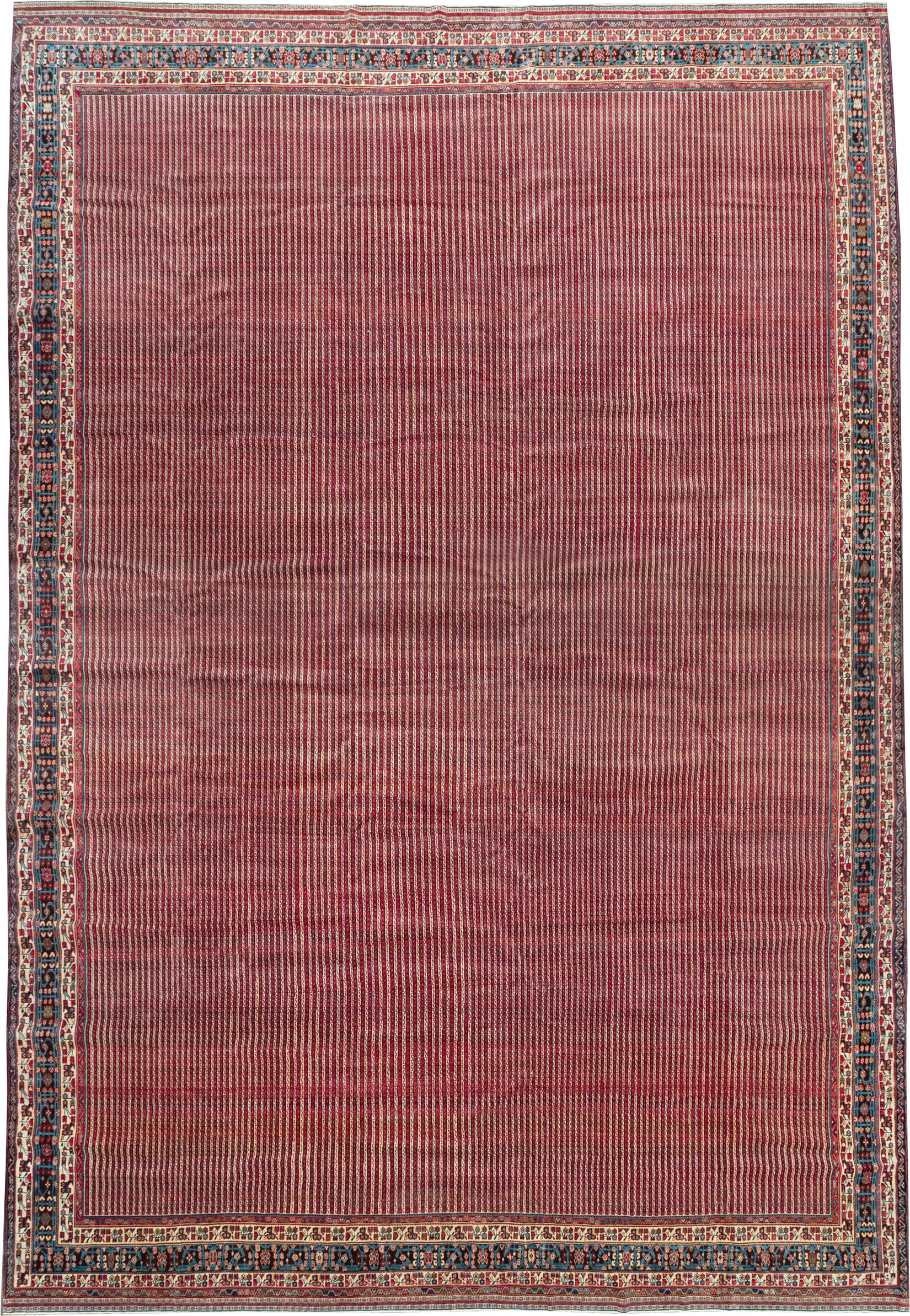 Vintage Persian Qashqai Oversize Carpet, No.30521 - Staging