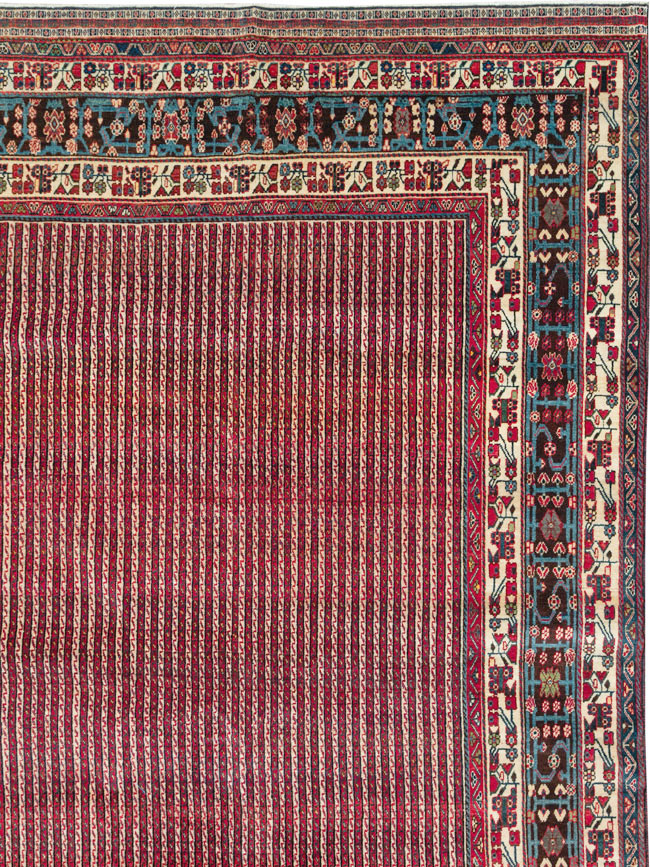 Vintage Persian Qashqai Oversize Carpet, No.30521 - Staging