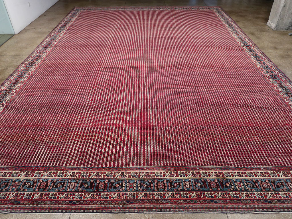 Vintage Persian Qashqai Oversize Carpet, No.30521 - Staging