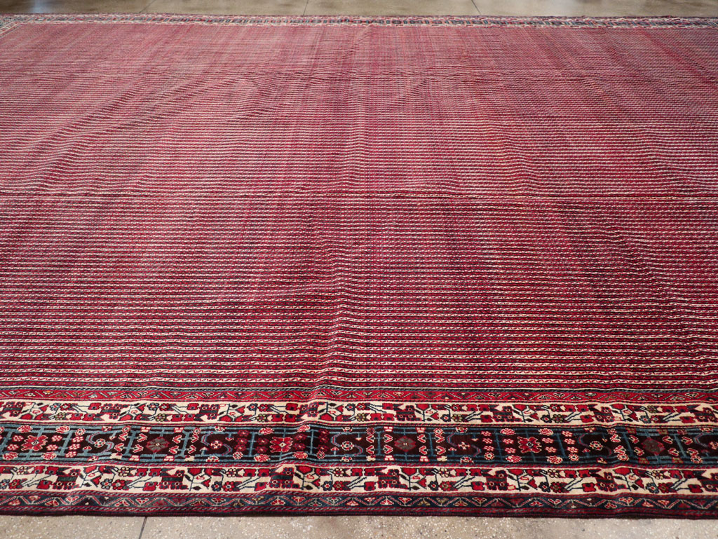 Vintage Persian Qashqai Oversize Carpet, No.30521 - Staging