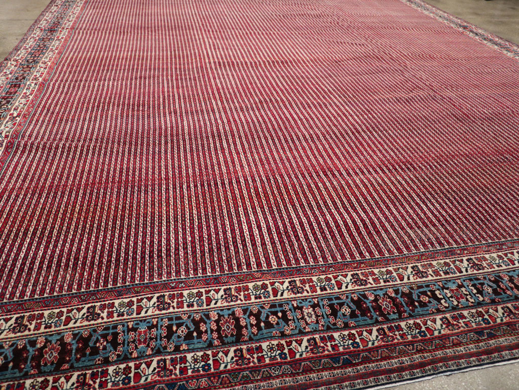 Vintage Persian Qashqai Oversize Carpet, No.30521 - Staging