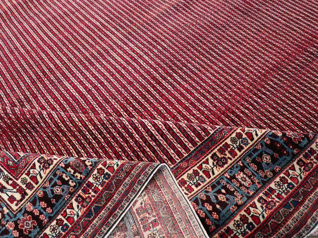 Vintage Persian Qashqai Oversize Carpet, No.30521 - Staging