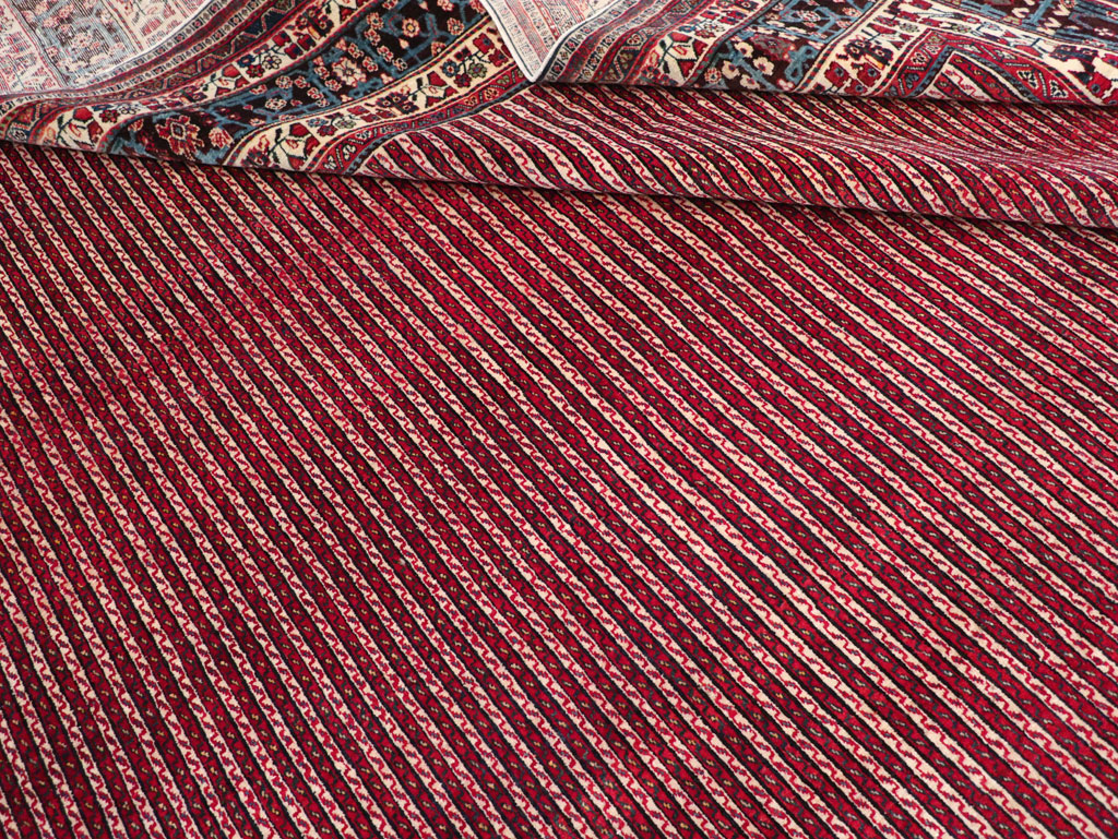 Vintage Persian Qashqai Oversize Carpet, No.30521 - Staging