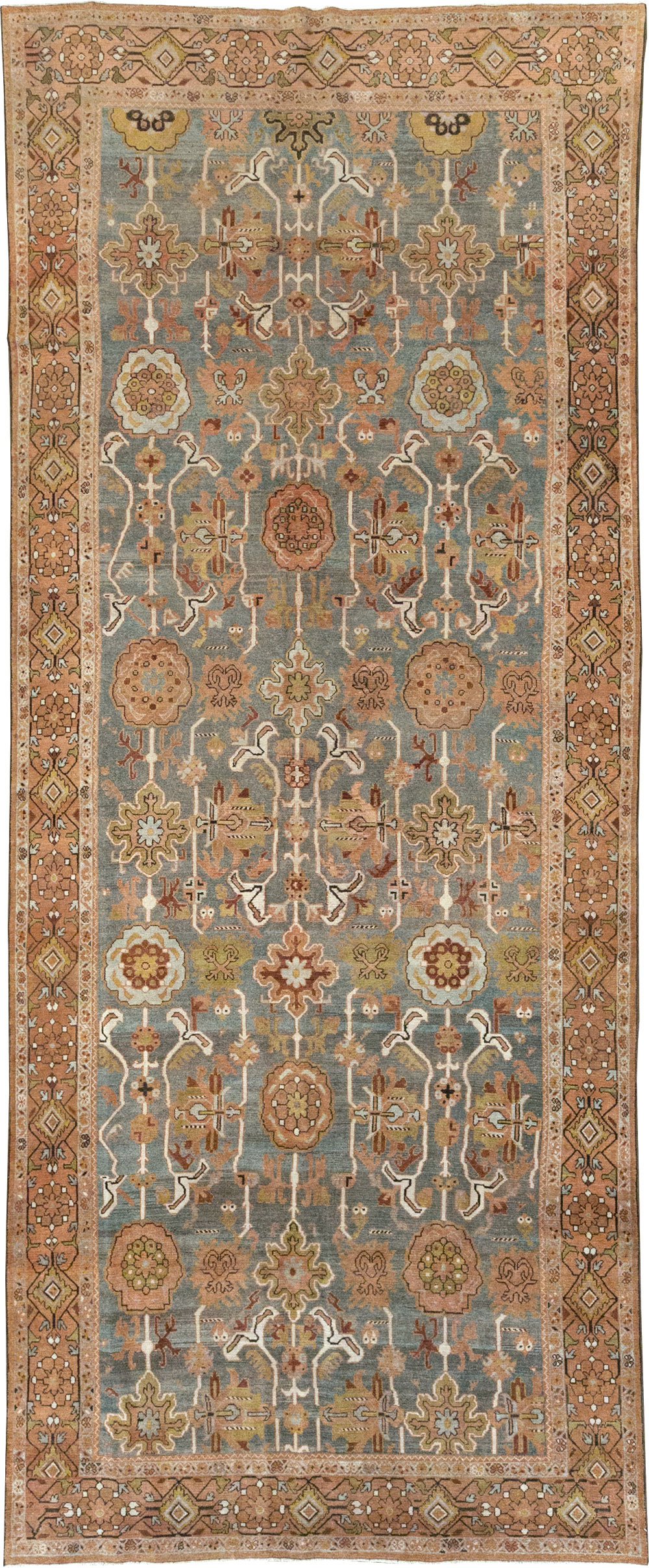 Antique Persian Malayer Long and Narrow Gallery Carpet, No.30526 - Staging