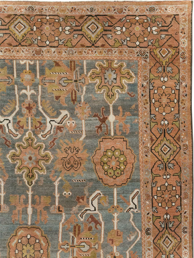 Antique Persian Malayer Long and Narrow Gallery Carpet, No.30526 - Staging