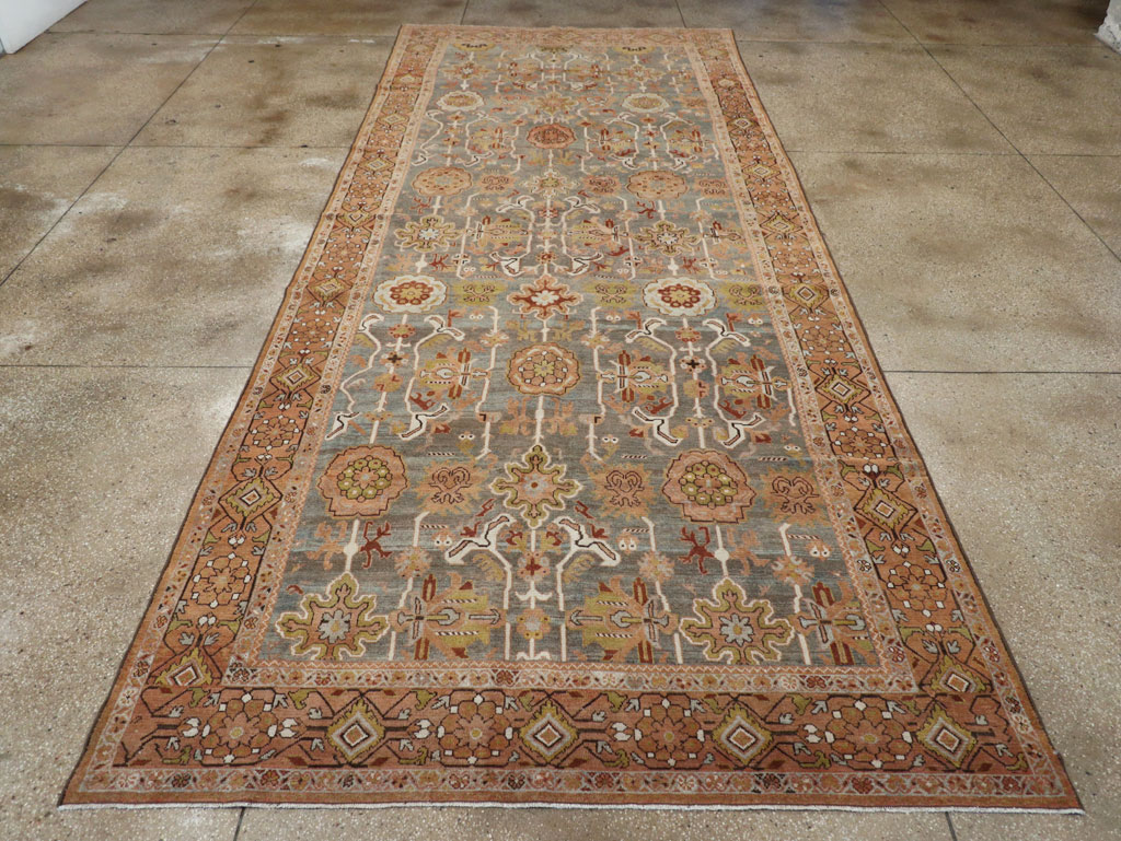 Antique Persian Malayer Long and Narrow Gallery Carpet, No.30526 - Staging