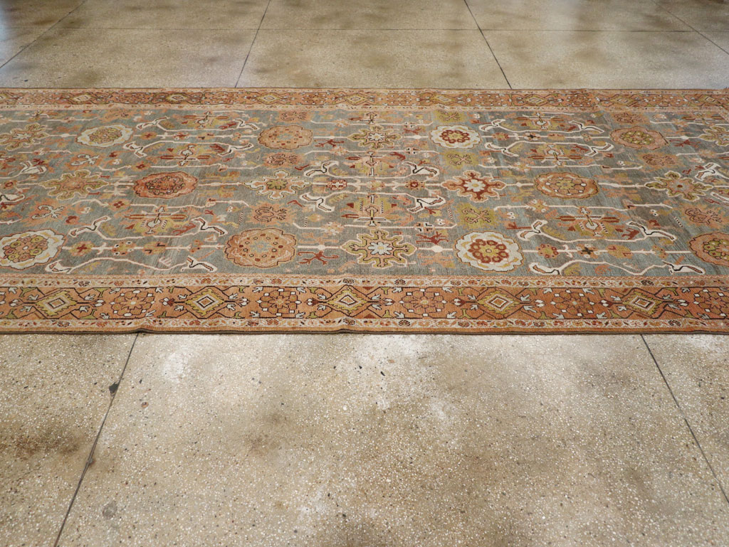 Antique Persian Malayer Long and Narrow Gallery Carpet, No.30526 - Staging