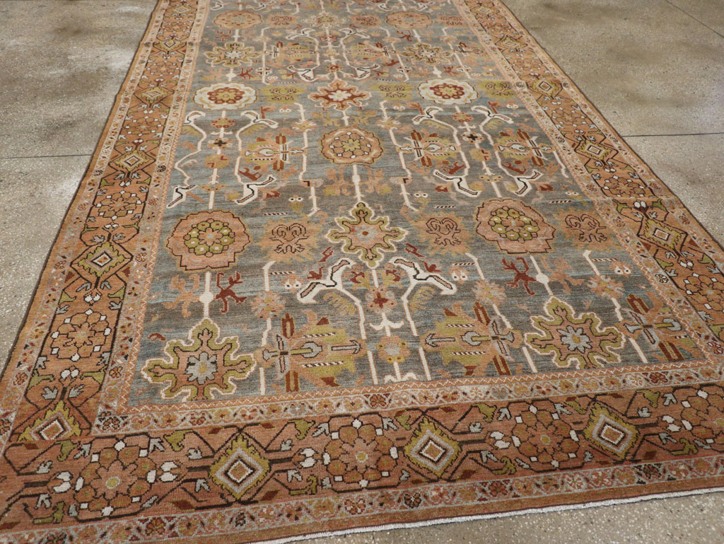 Antique Persian Malayer Long and Narrow Gallery Carpet, No.30526 - Staging
