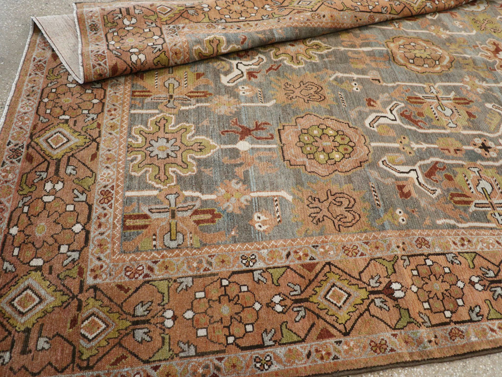 Antique Persian Malayer Long and Narrow Gallery Carpet, No.30526 - Staging