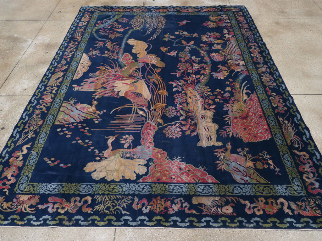 Chinese Peking Inspired English Axminster Room Size Carpet, No.30536 - Staging