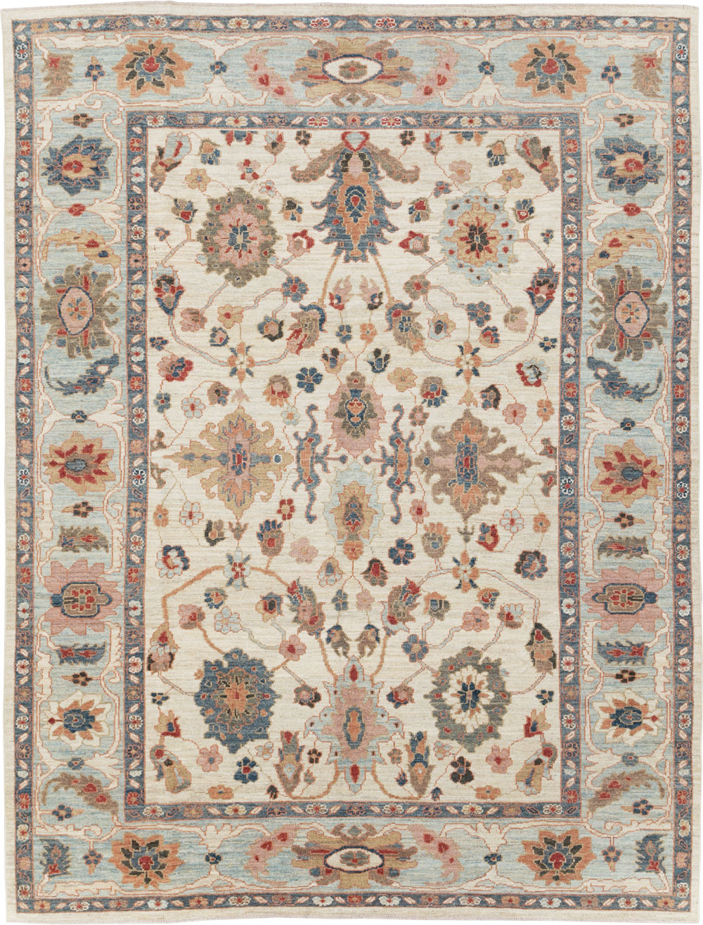 Modern Persian Sultanabad Small Room Size Carpet, No.30546 - Staging