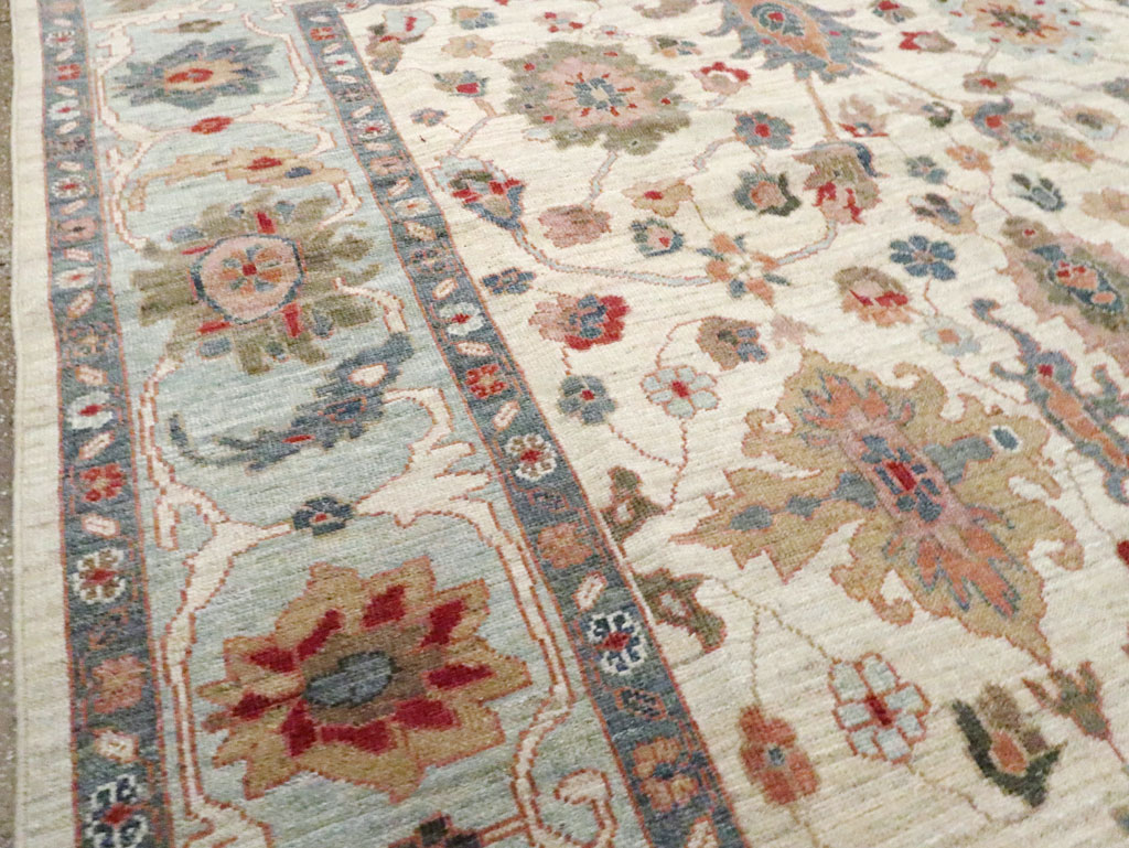 Modern Persian Sultanabad Small Room Size Carpet, No.30546 - Staging