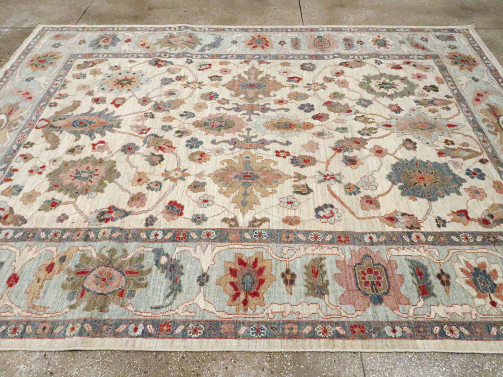 Modern Persian Sultanabad Small Room Size Carpet, No.30546 - Staging