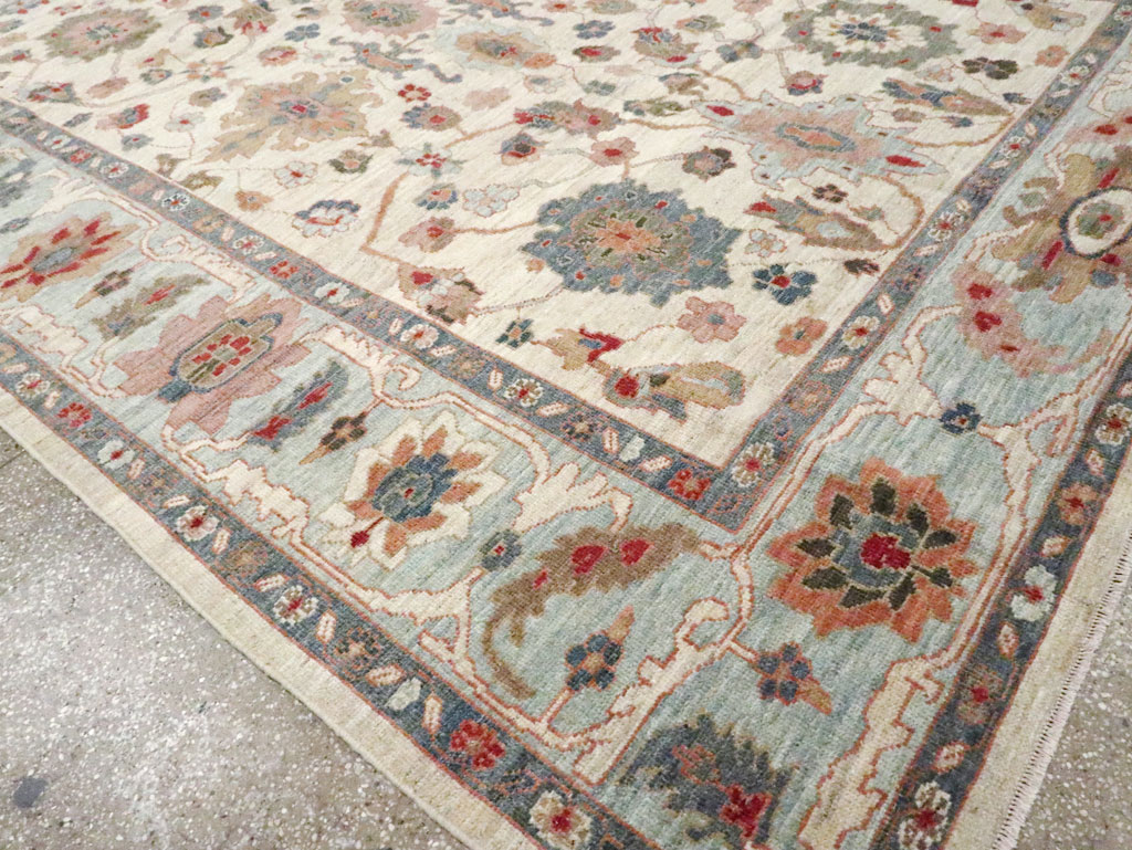 Modern Persian Sultanabad Small Room Size Carpet, No.30546 - Staging