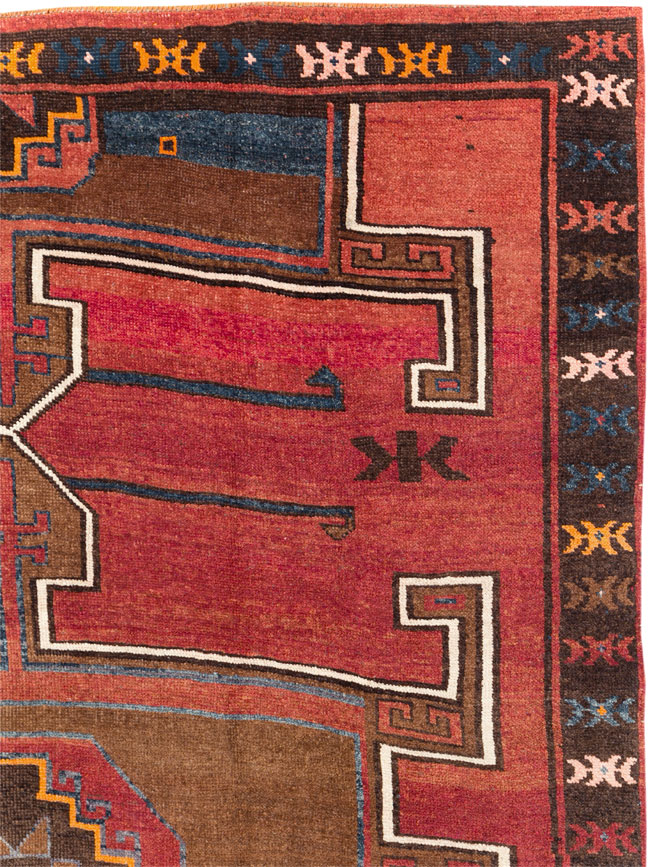 Vintage Turkish Anatolian Tribal Room Size Carpet, No.30550 - Staging