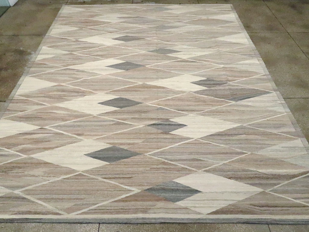 Modern Turkish Flatweave, No.30555 - Staging