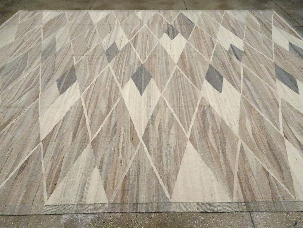 Modern Turkish Flatweave, No.30555 - Staging