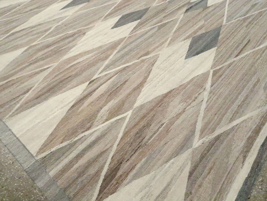 Modern Turkish Flatweave, No.30555 - Staging