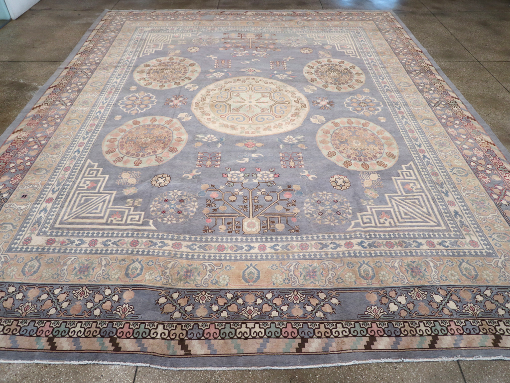 Modern East Turkestan Khotan Large Room Size Carpet, No.30559 - Staging