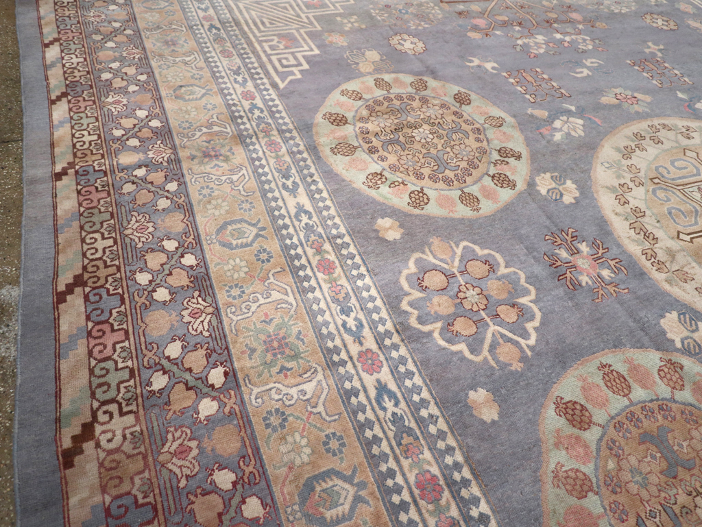 Modern East Turkestan Khotan Large Room Size Carpet, No.30559 - Staging