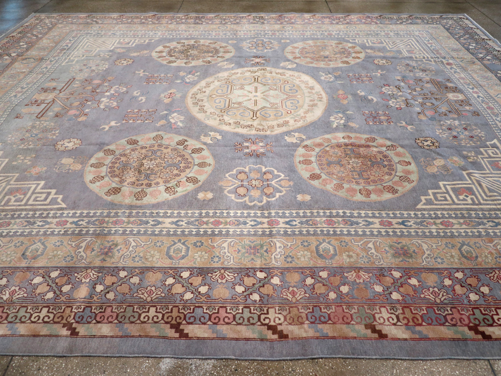 Modern East Turkestan Khotan Large Room Size Carpet, No.30559 - Staging