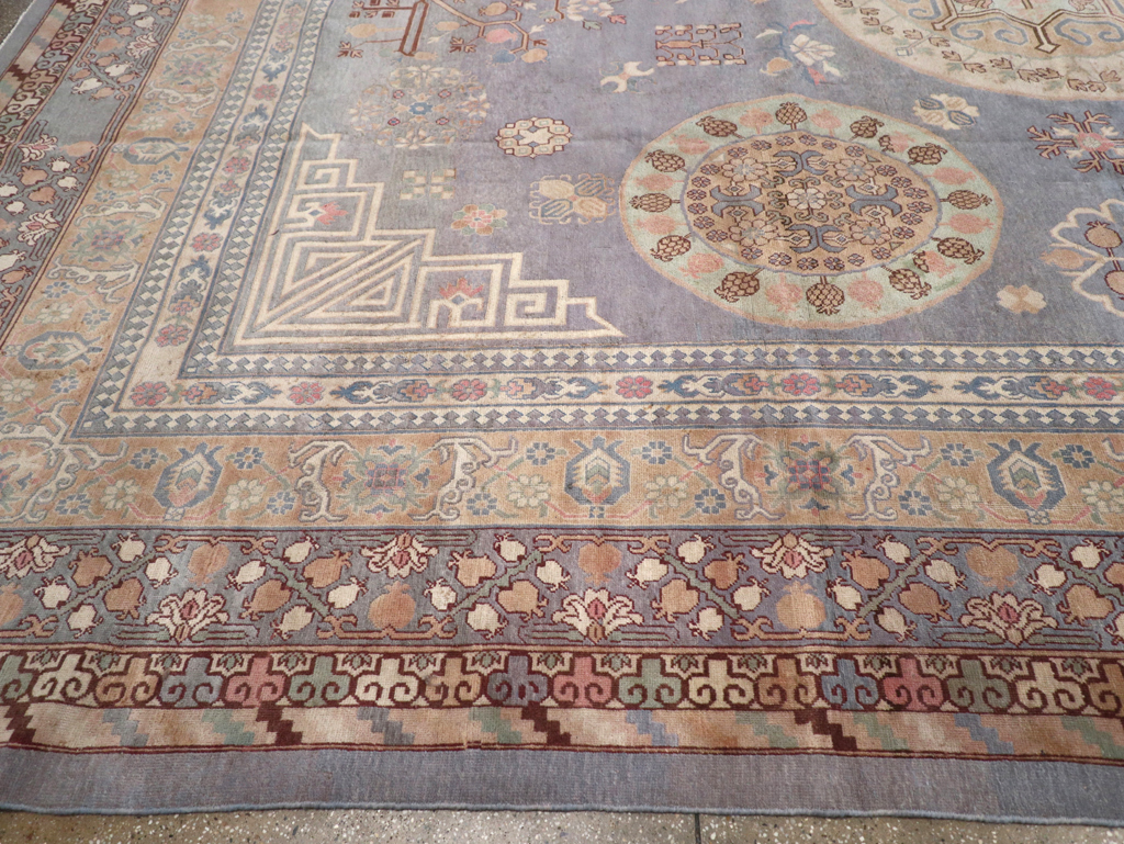 Modern East Turkestan Khotan Large Room Size Carpet, No.30559 - Staging