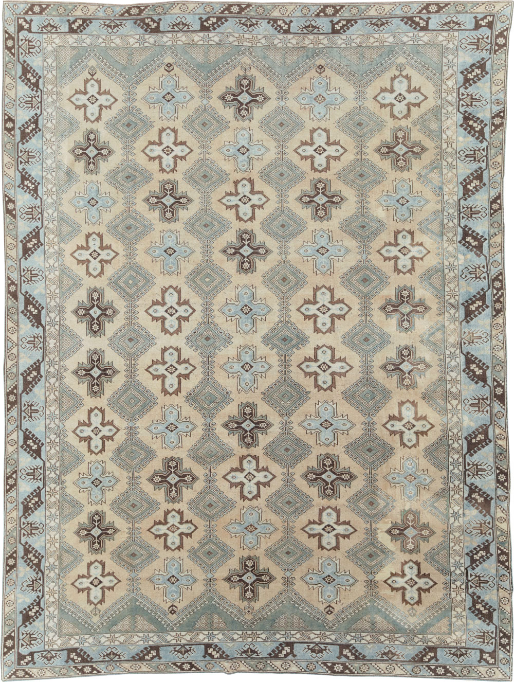 Vintage Room Size Anatolian Carpet, No.30564 - Staging