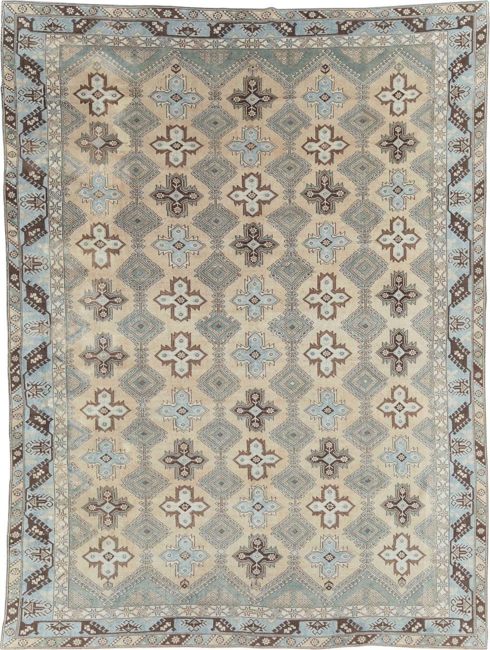 Vintage Room Size Anatolian Carpet, No.30564 - Staging
