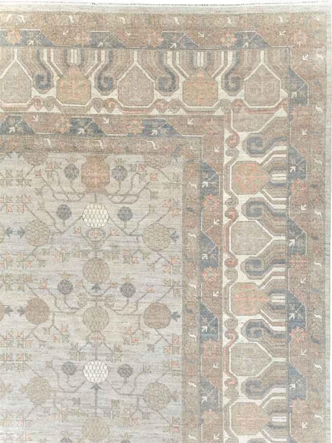 Modern Khotan Oversize Rug, No.30569 - Staging